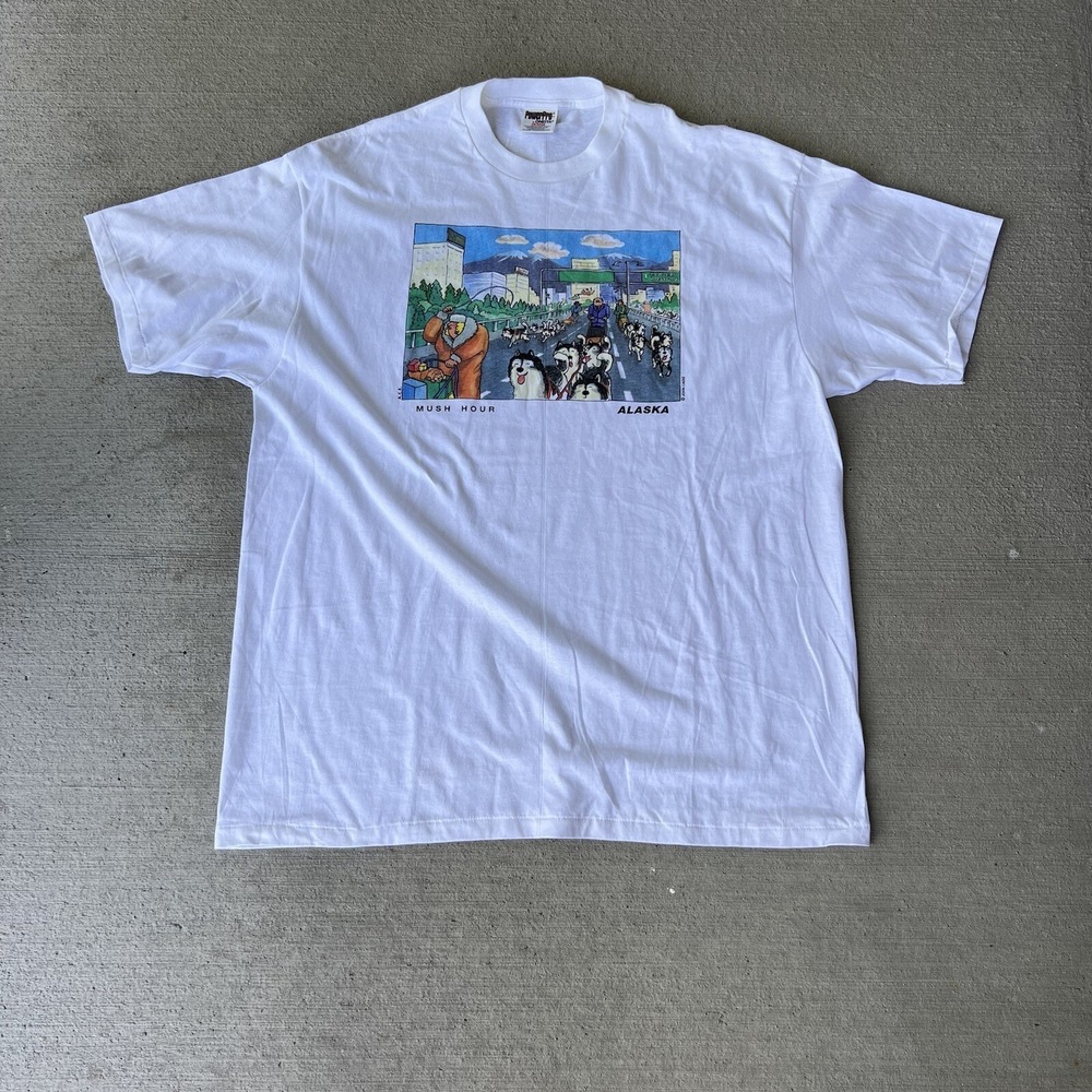 NWOT Power Pro Onetta Alaska Mush Hour Dog Sled T-Shirt‎ XXL USA